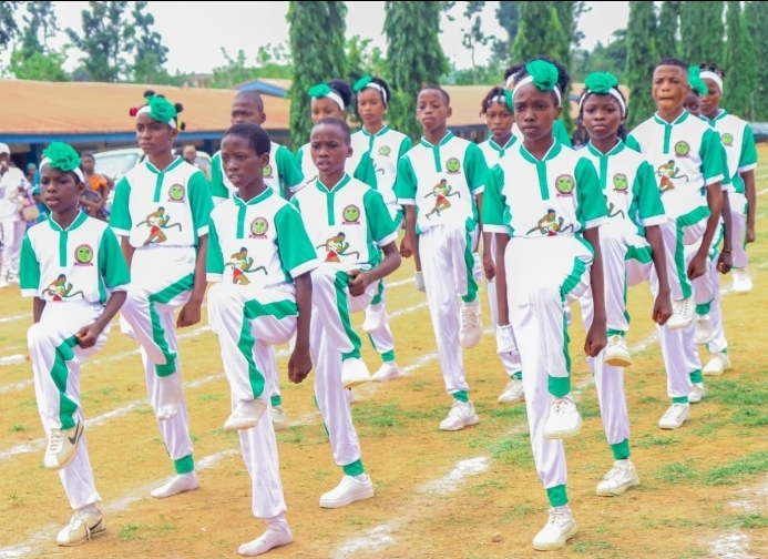 Victory celebration after sports competition